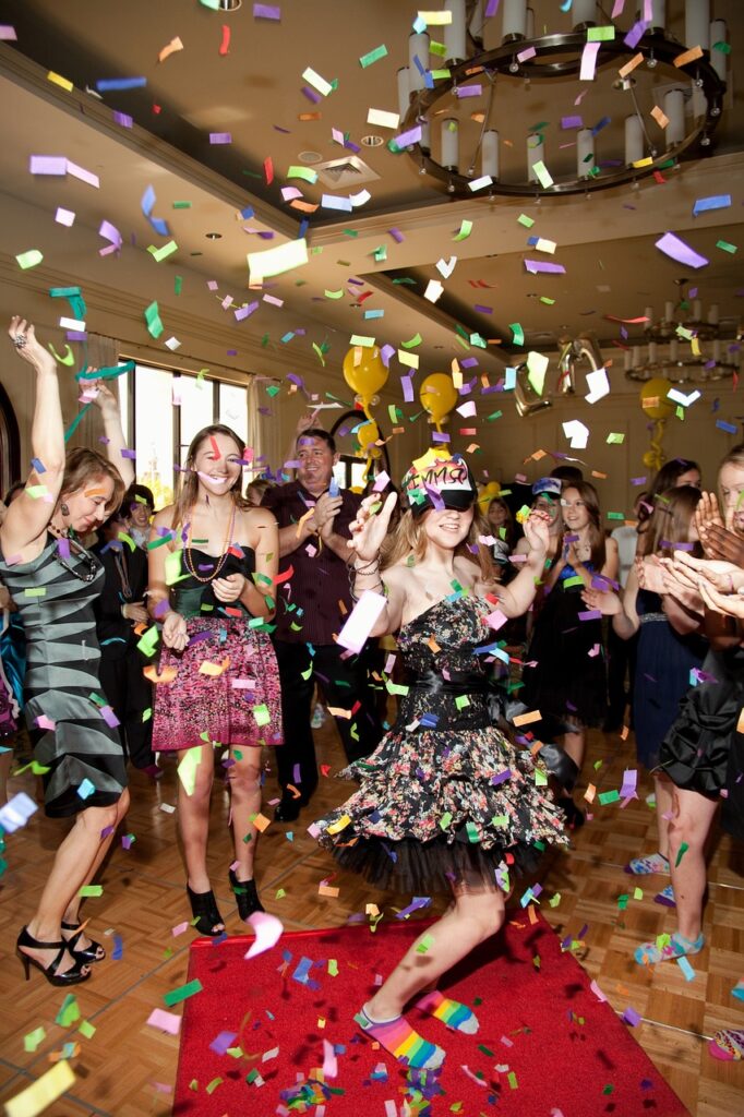 Wedding Party with Confetti